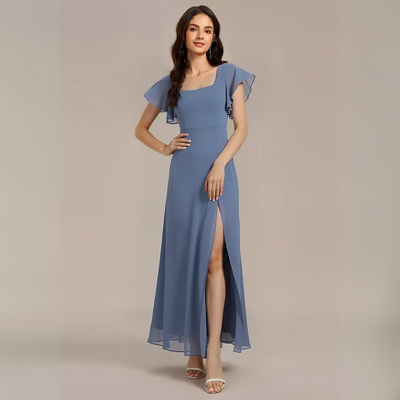 The Evangeline Floral Chiffon Maxi Dress