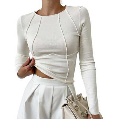 The Sage Ribbed Long Sleeve Top
