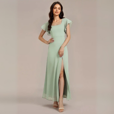 The Evangeline Floral Chiffon Maxi Dress