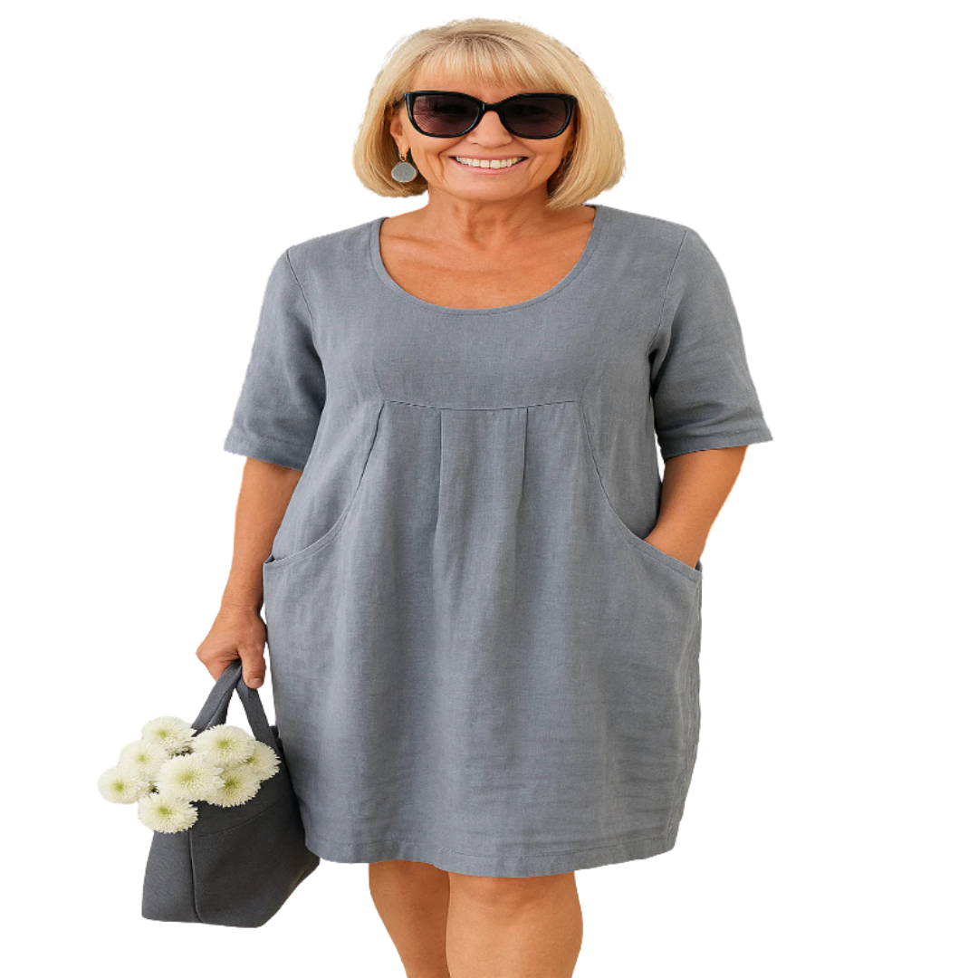 Women’s Casual Linen Pocket Dress