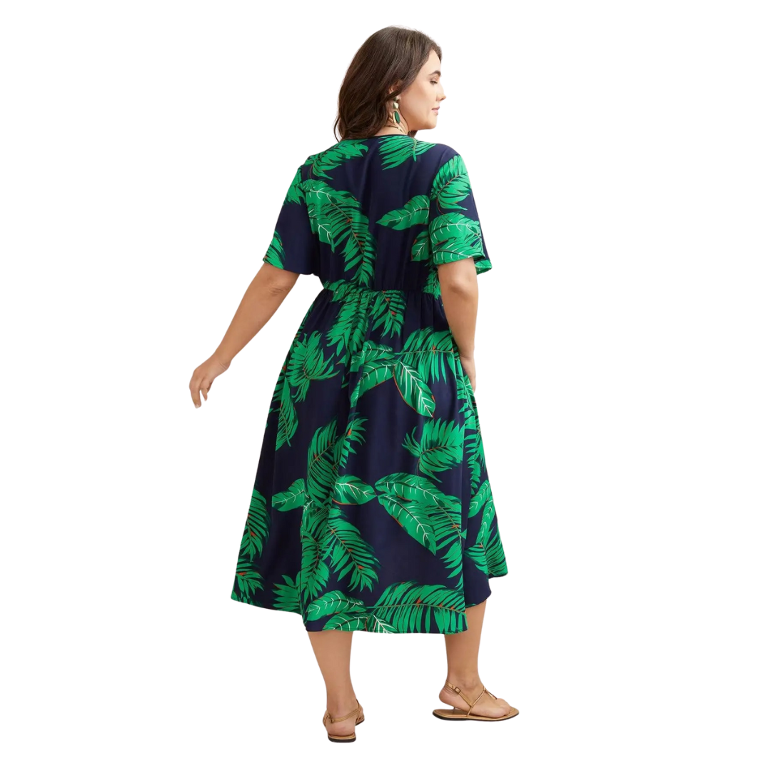 Women's Tropical Elegance Wrap Dress