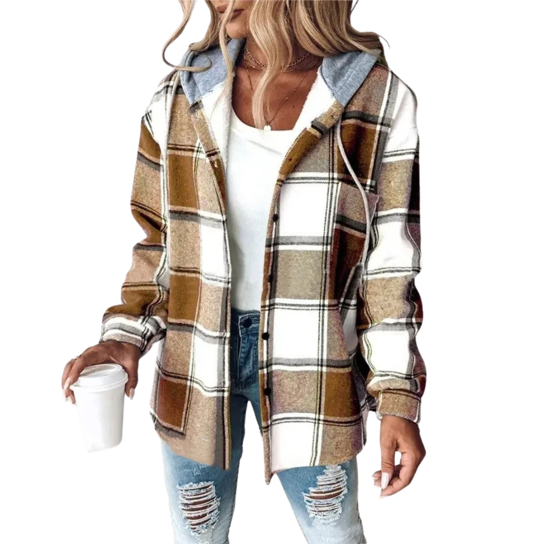 Everly Plaid Hoodie Shacket