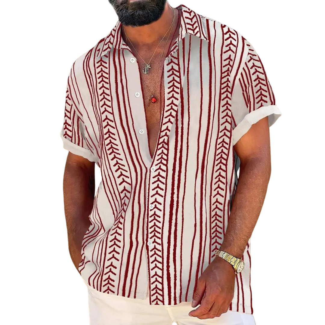 Men’s Coastal Breeze Striped Short Sleeve Shirt