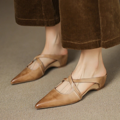 Genuine Leather Mules