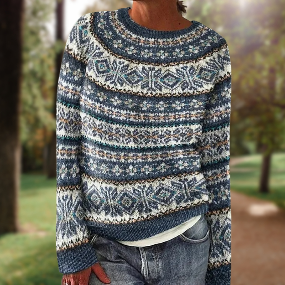 The Aurora Fair Isle Knit Sweater