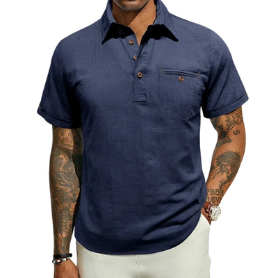 Men's Byron Bay Linen-Blend Polo