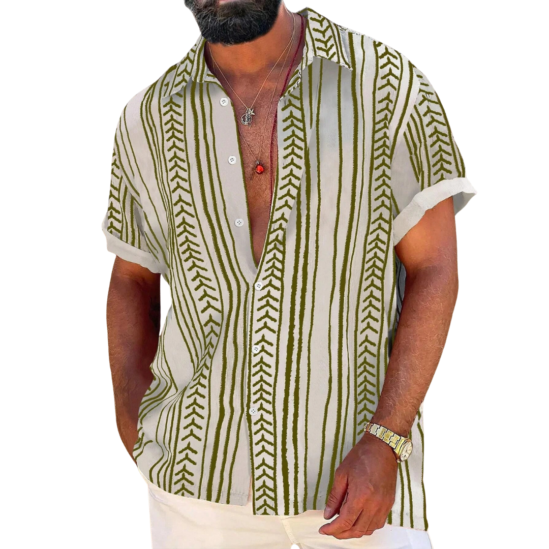 Men’s Coastal Breeze Striped Short Sleeve Shirt