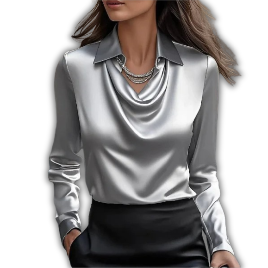 Elysia Floral Drape Blouse