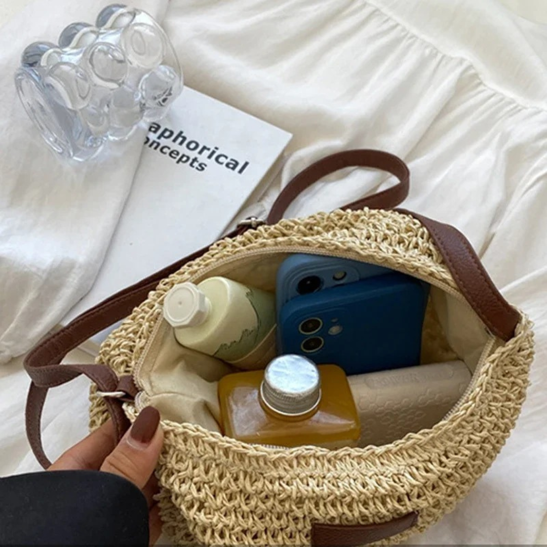 The Marisol Woven Straw Shoulder Bag