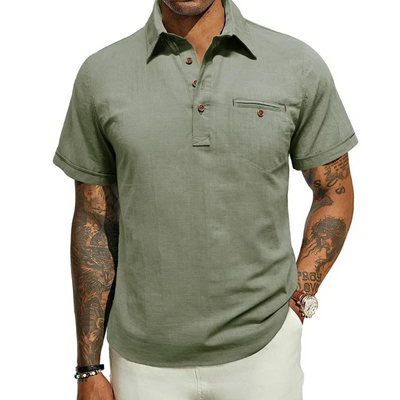 Men's Byron Bay Linen-Blend Polo