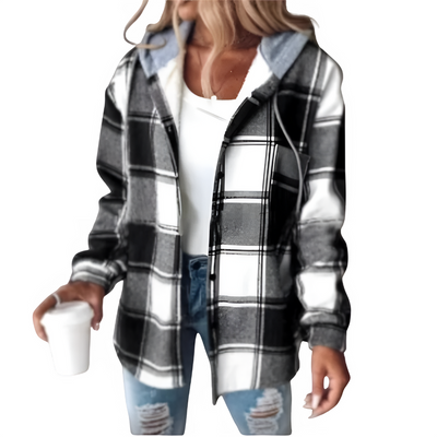 Everly Plaid Hoodie Shacket