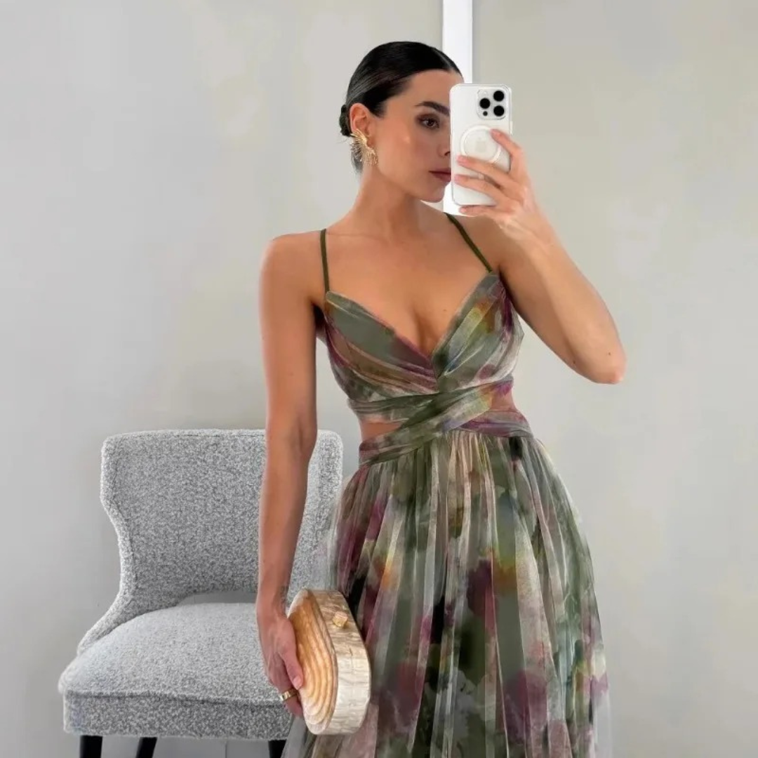 The Aurelia Chiffon Evening Gown