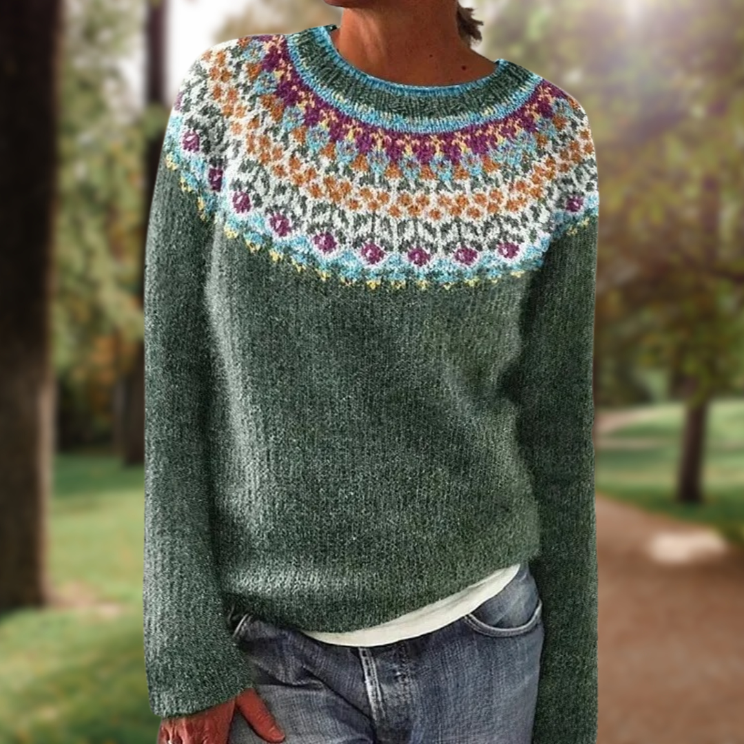 The Aurora Fair Isle Knit Sweater
