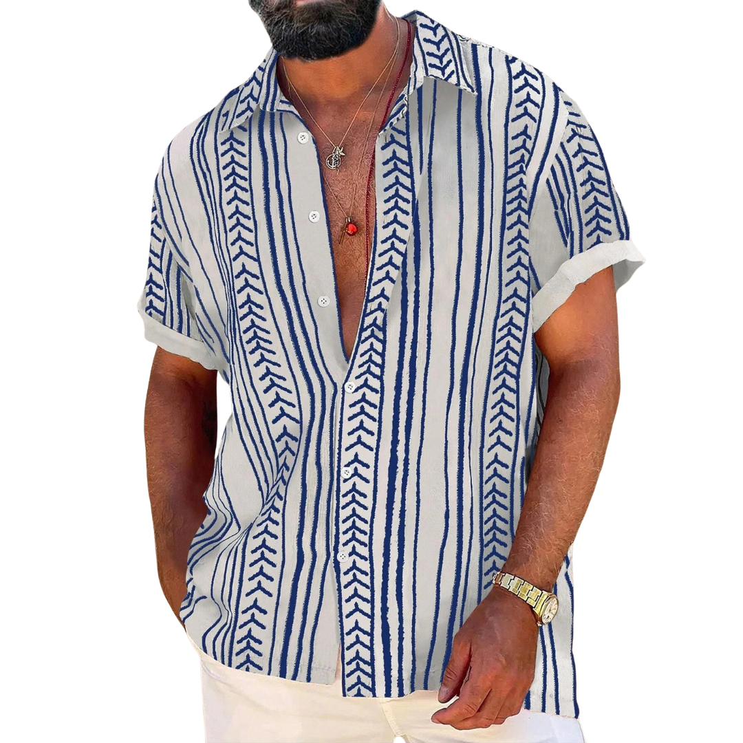 Men’s Coastal Breeze Striped Short Sleeve Shirt