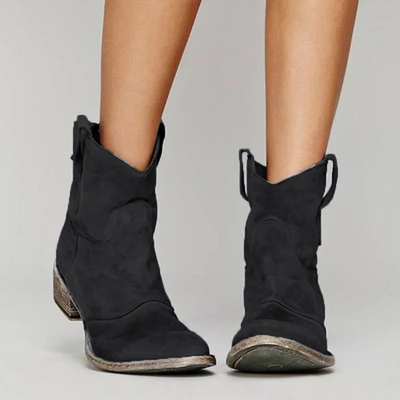 Suede Western Ankle Boots