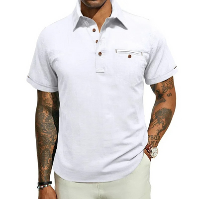 Men's Byron Bay Linen-Blend Polo