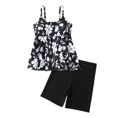 The Isla Floral Plus-Size Tankini Set