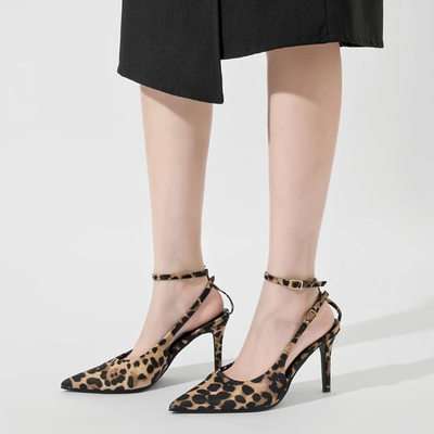 The Valentina Leopard Print Slingback Heels
