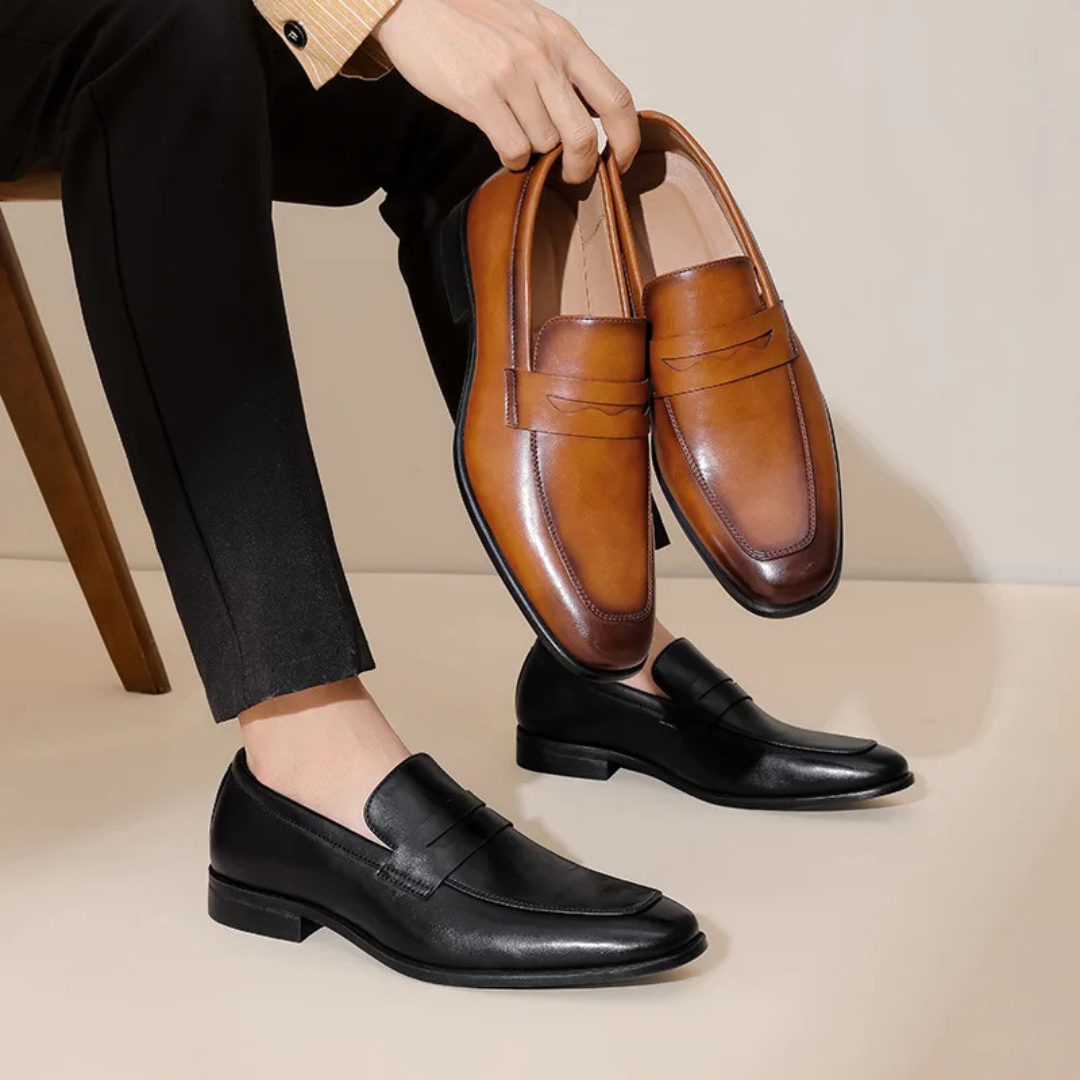 Men's Classic Leather Penny Loafers