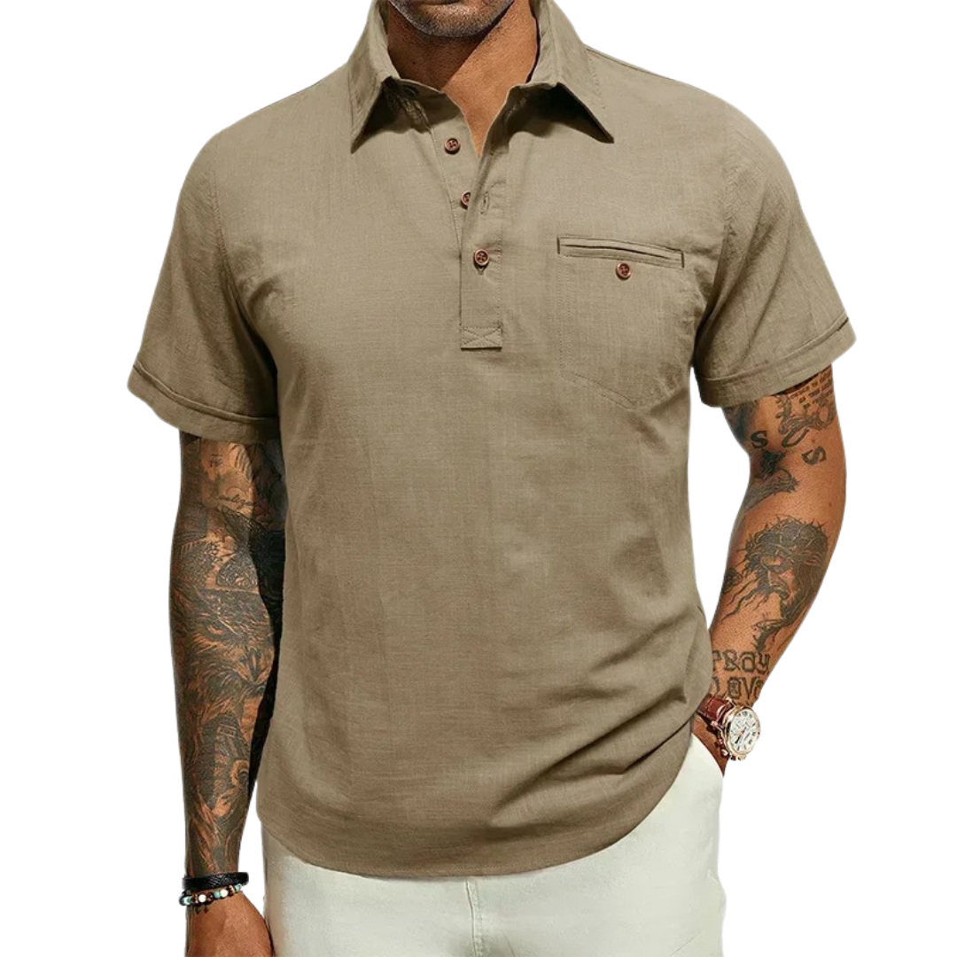 Men's Byron Bay Linen-Blend Polo