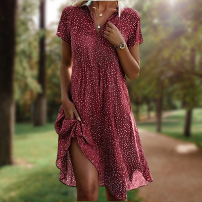 The Liana Polka Dot Shirt Dress