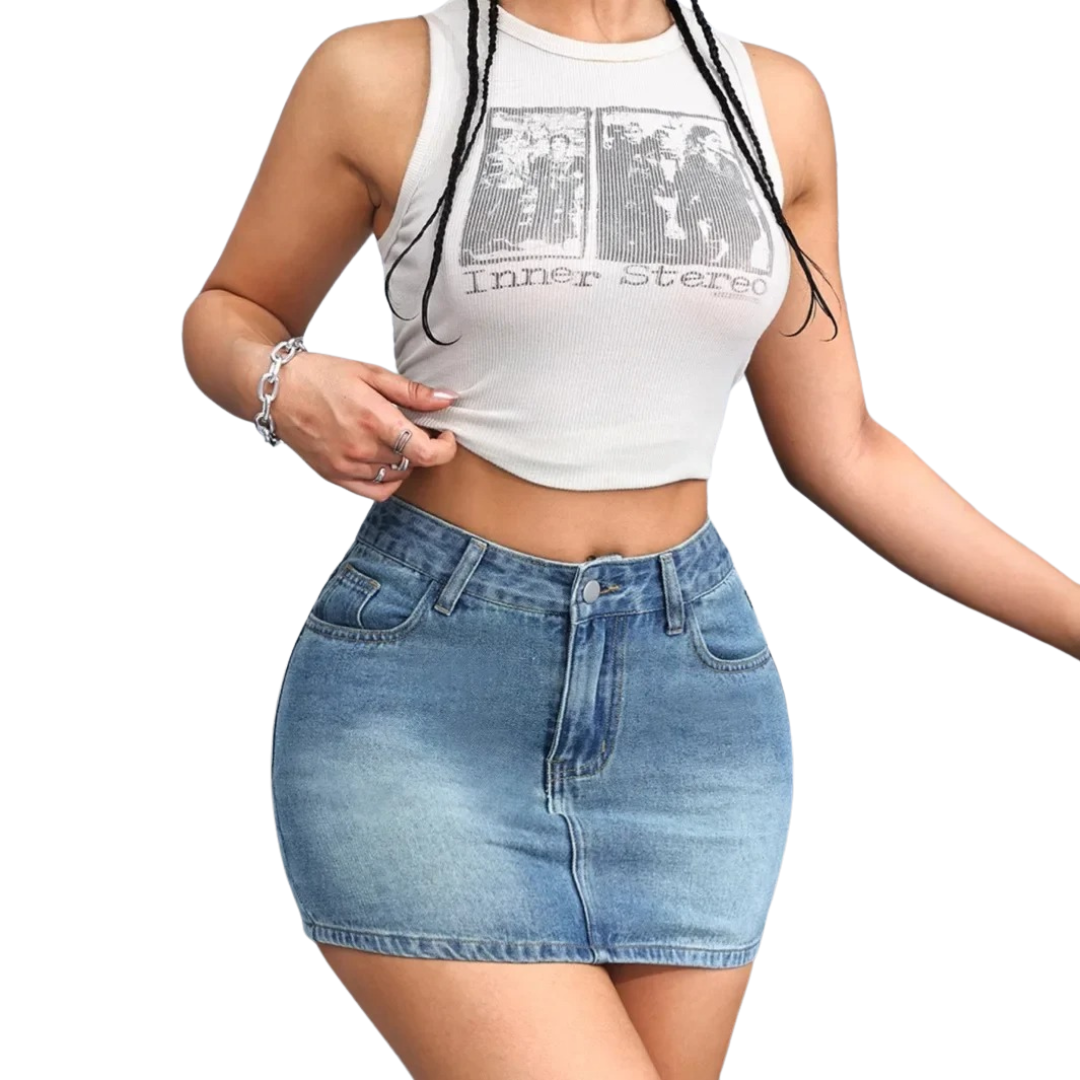 Iconic Denim Mini Skirt