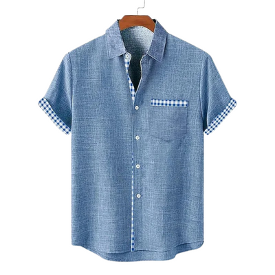 Men’s Casual Short-Sleeve Linen Shirt