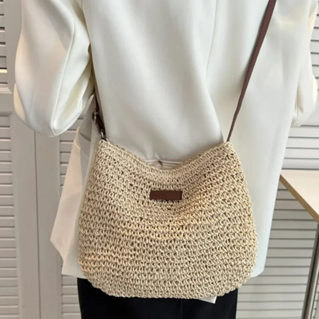 The Marisol Woven Straw Shoulder Bag