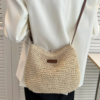 The Marisol Woven Straw Shoulder Bag