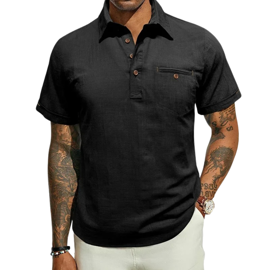 Men's Byron Bay Linen-Blend Polo