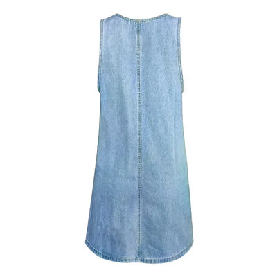 Women’s Casual Denim Pocket Dress
