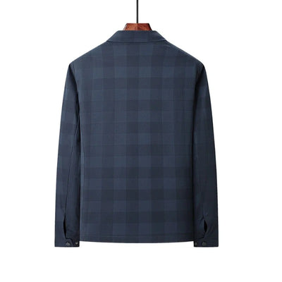 Men’s Lightweight Checkered Zip-Up Jacket