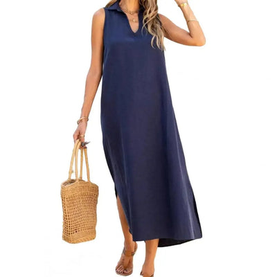 Women’s Sleeveless Linen Maxi Dress