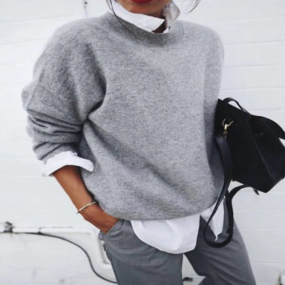 The Elara Cashmere Crewneck Sweater