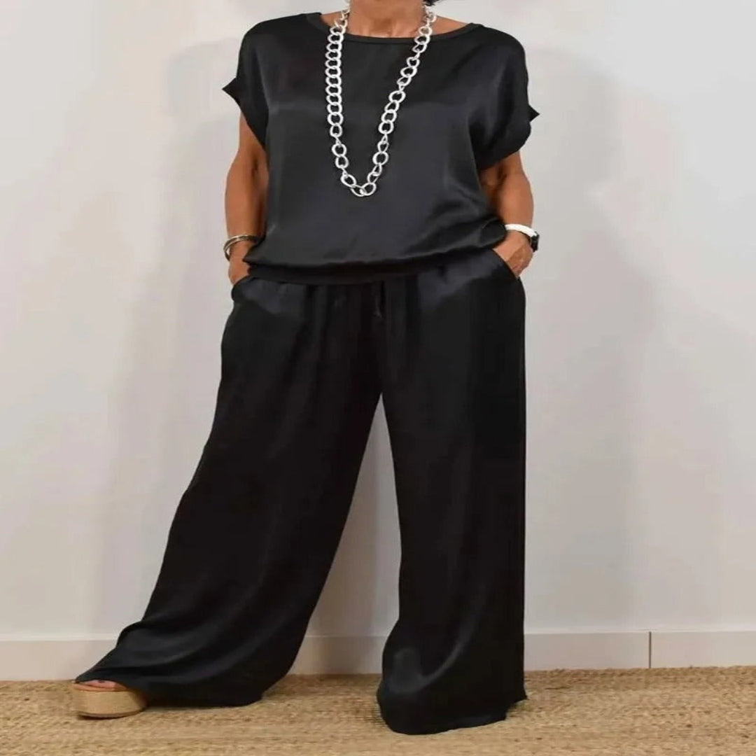 Women’s Satin Relaxed Two-Piece Set