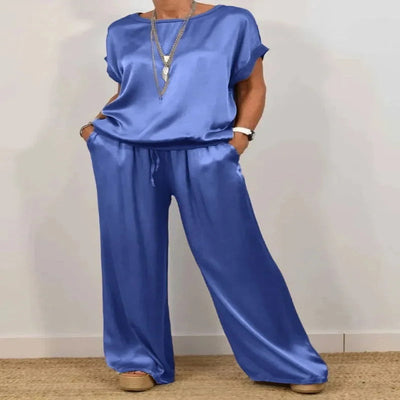 Women’s Satin Relaxed Two-Piece Set