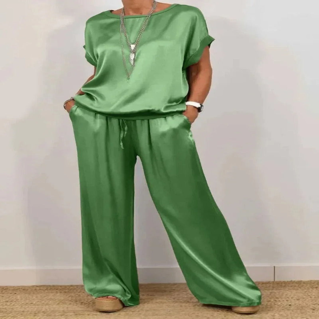Women’s Satin Relaxed Two-Piece Set