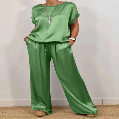 Women’s Satin Relaxed Two-Piece Set