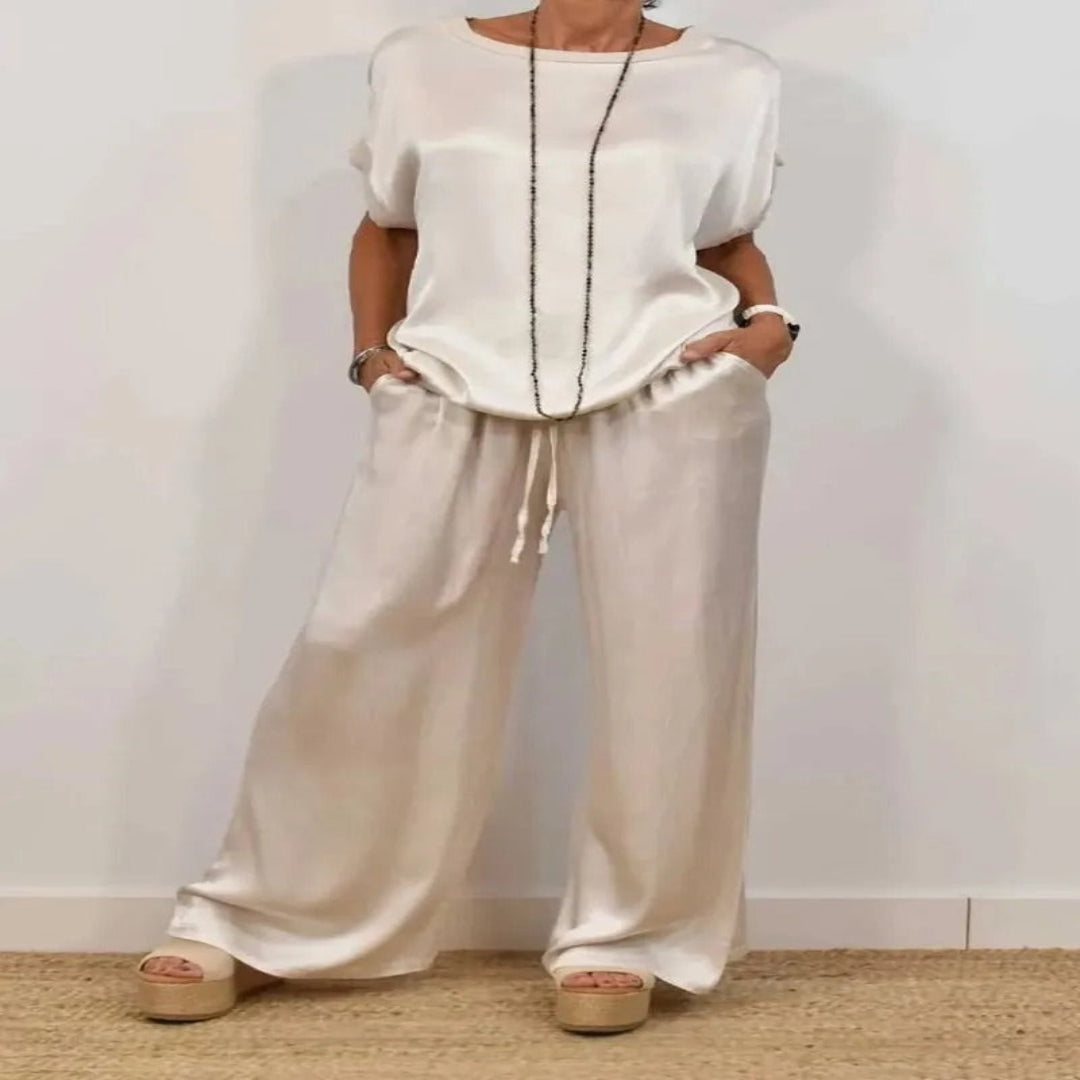 Women’s Satin Relaxed Two-Piece Set