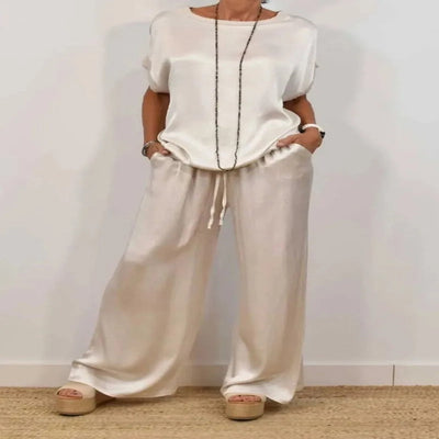Women’s Satin Relaxed Two-Piece Set